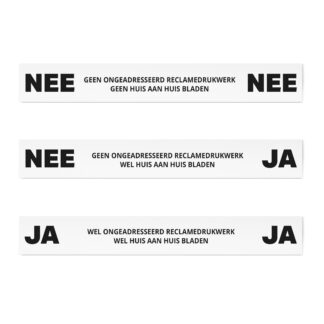 Brievenbus sticker Ja Nee Basic