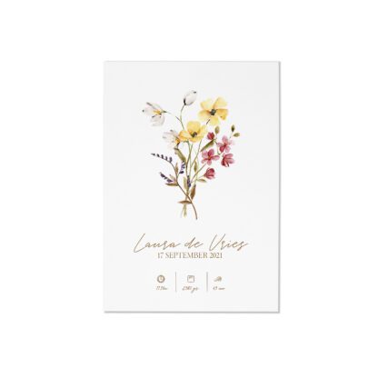Geboorteposter Wildflowers