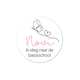 Traktatiesticker Naar de basisschool